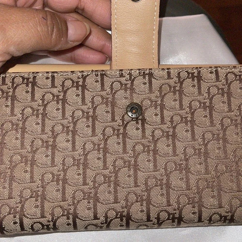 Preloved Dior trotter canvas wallet excellent condition